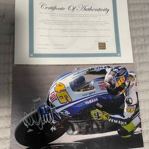 Valentino Rossi picture signed  with certificate of authenticity